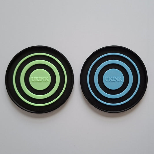 UKINK S10 Glow Abdeckkappen in Grün und Blau in Produktansicht