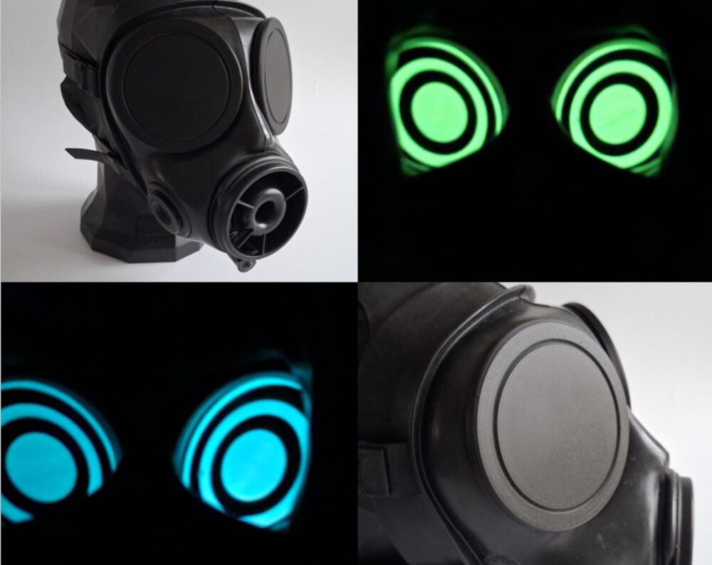 Glow-in-the-Dark Abdeckkappen für S10 Gasmaske